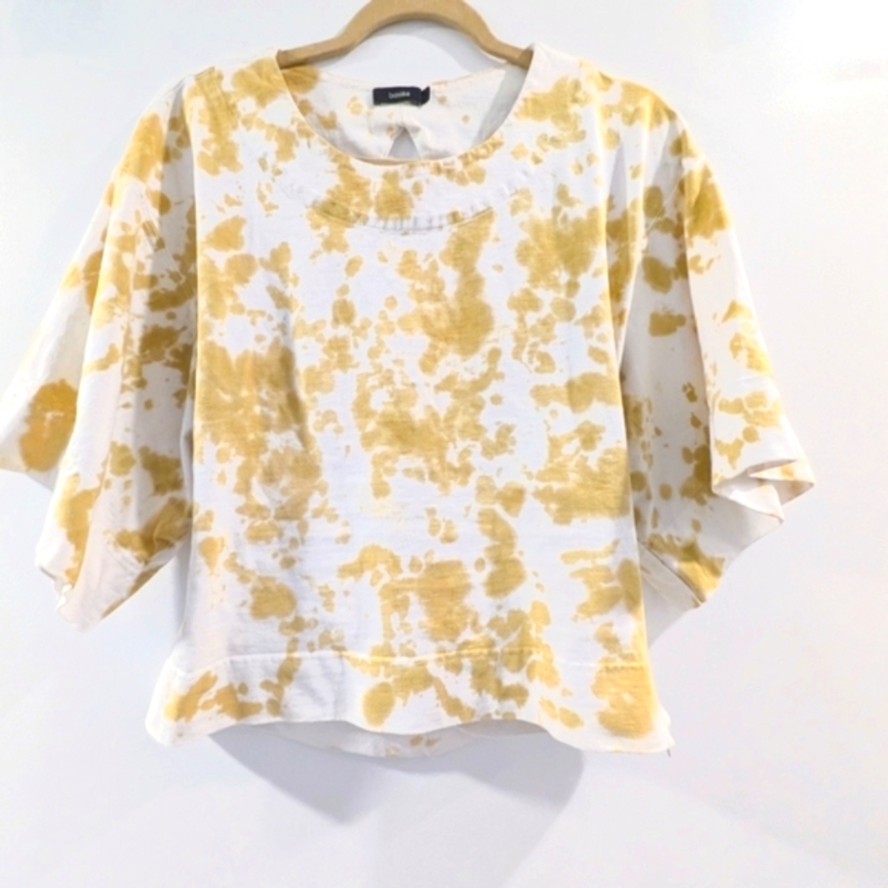 Bassike Open Back Wide Sleeve Top